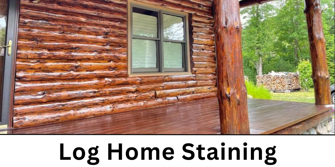 Log Home Staining | RI Log Home Restoration