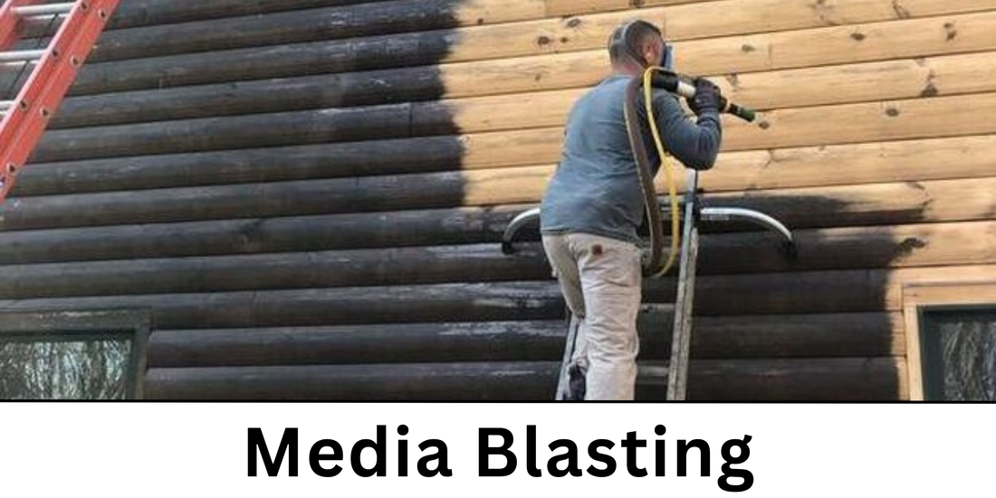 Media Blasting | RI Log Home Restoration